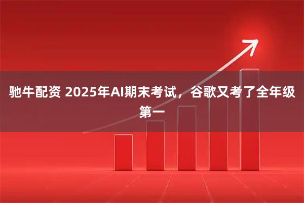 驰牛配资 2025年AI期末考试，谷歌又考了全年级第一